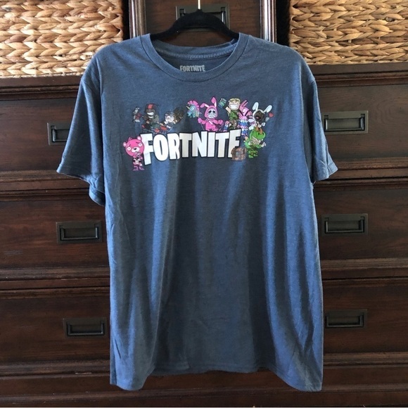 Fortnite blue short sleeve graphic tee in size L - Picture 1 of 4